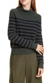 Breton Stripe Turtleneck Cashmere Sweater at Nordstrom